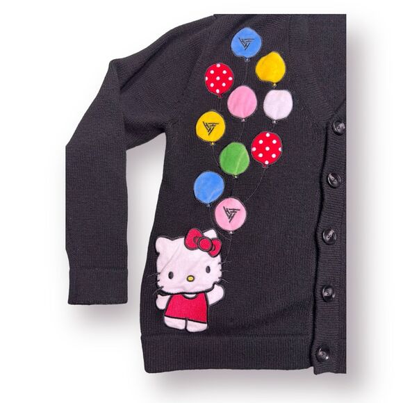 Hypeland Hello Kitty Balloons Knit Cardigan Size Medium Retro Kawaii Cardigan - Picture 2 of 7